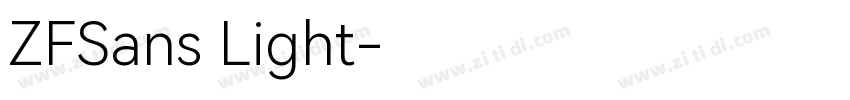 ZFSans Light字体转换
